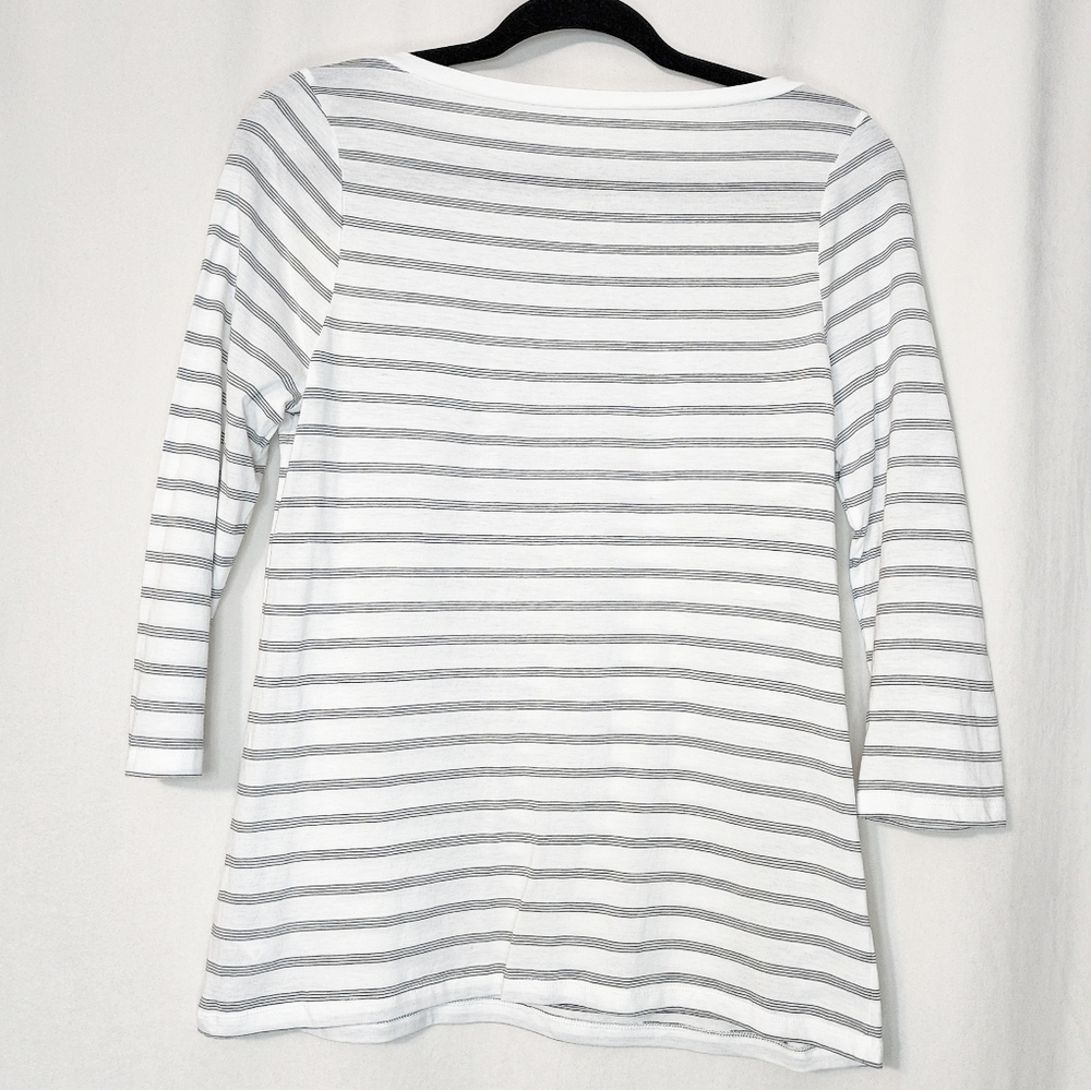 A New Day * Black & White Stripe 3/4 Sleeve Top* NWT * Multiple Sizes * - Picture 4 of 9